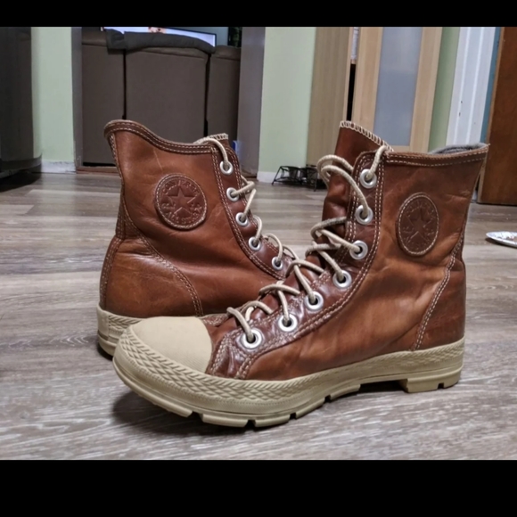 Rare Converse All Star Leather Boots 